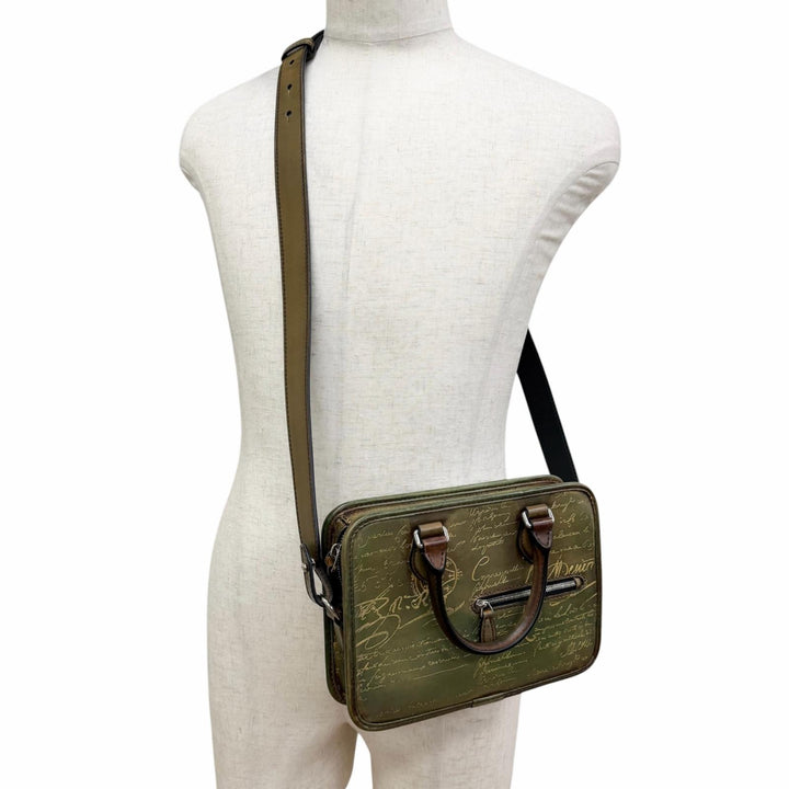Great BERLUTI Shoulder Bag Anjoul Gulliver Scritto Calligraphy 2WAY
