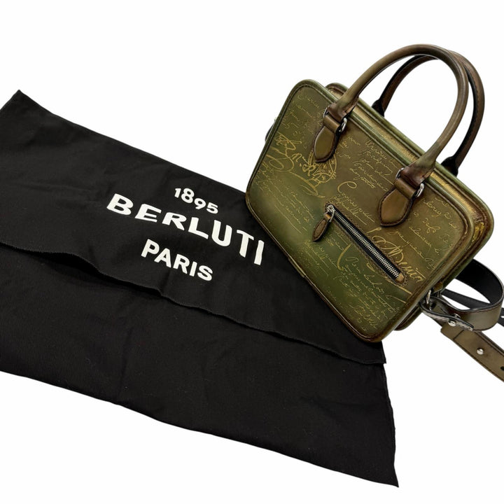 Great BERLUTI Shoulder Bag Anjoul Gulliver Scritto Calligraphy 2WAY