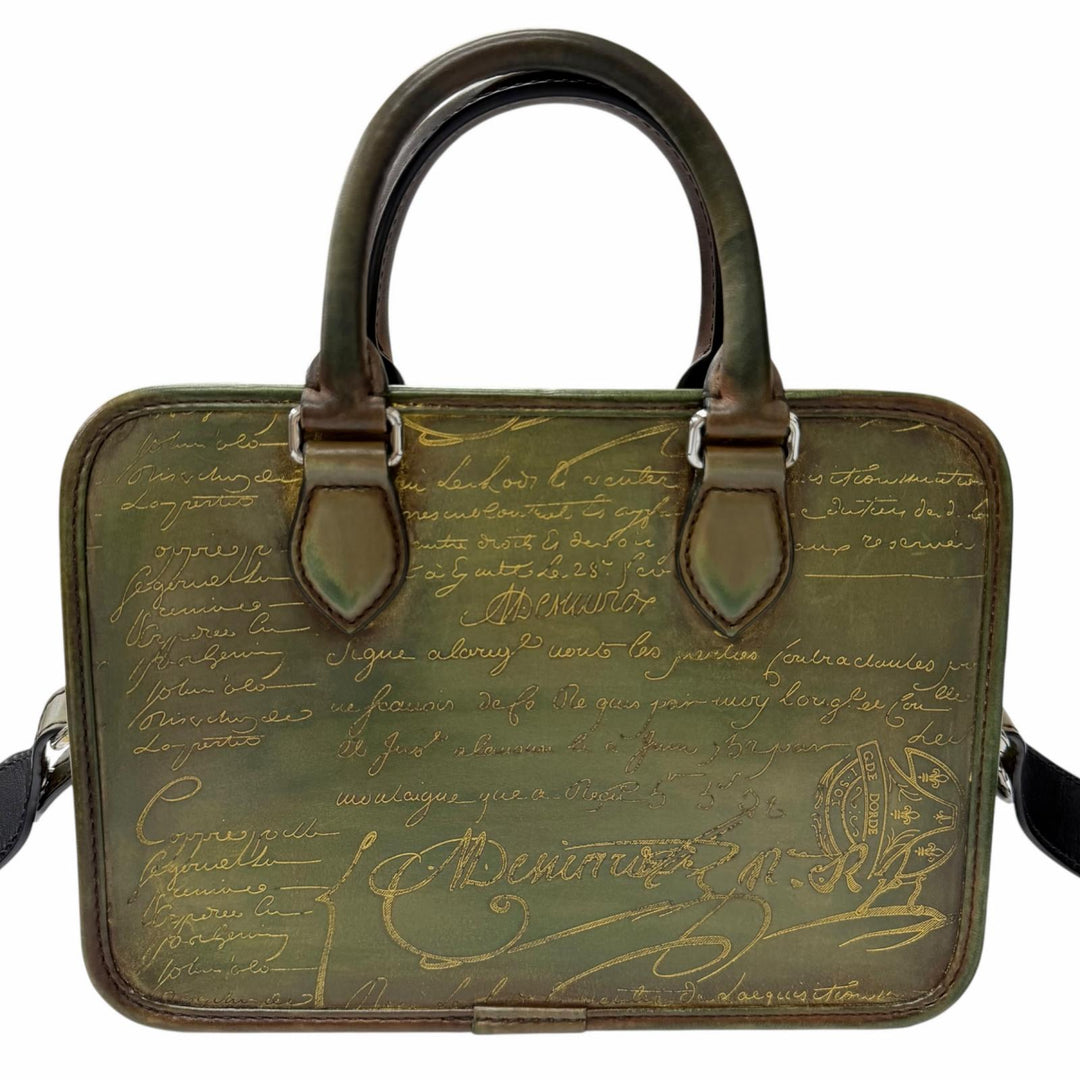 Great BERLUTI Shoulder Bag Anjoul Gulliver Scritto Calligraphy 2WAY
