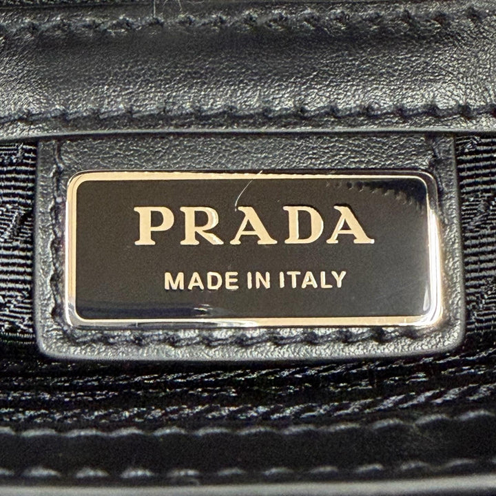 Excellent PRADA Business bag black Safiano leather mens 2VE022