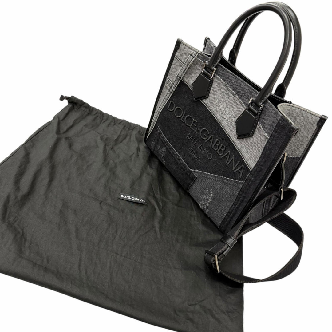 Pristine DOLCE&GABBANA Shoulder Bag Edge Shopping Bag