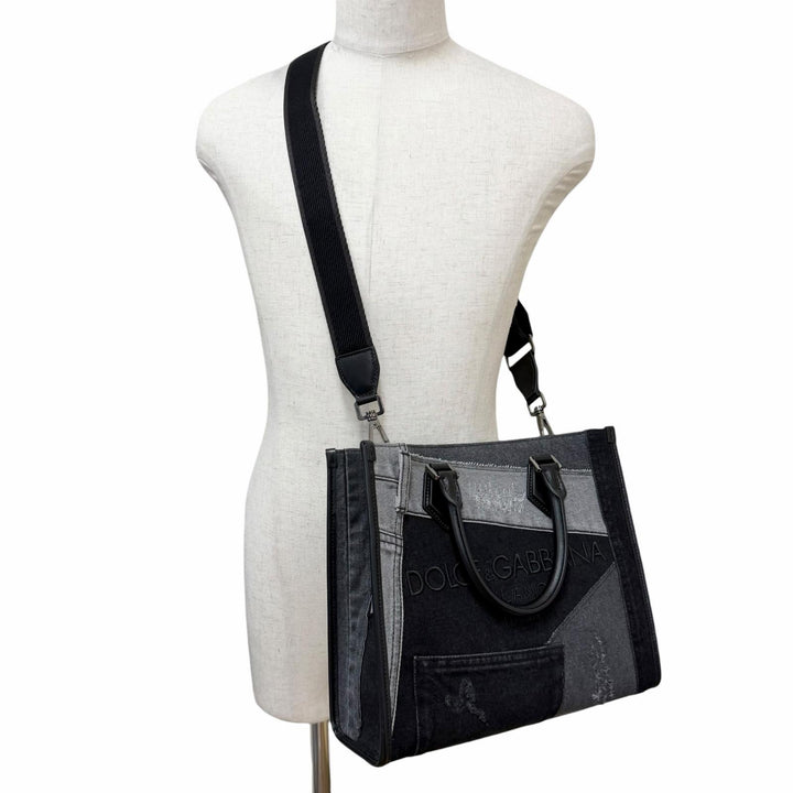 Pristine DOLCE&GABBANA Shoulder Bag Edge Shopping Bag