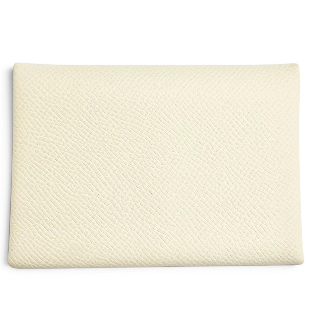 Great HERMES Coin case Calvi duo Compact wallet Epsom Leather Women