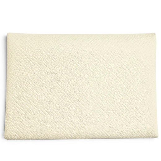 Great HERMES Coin case Calvi duo Compact wallet Epsom Leather Women