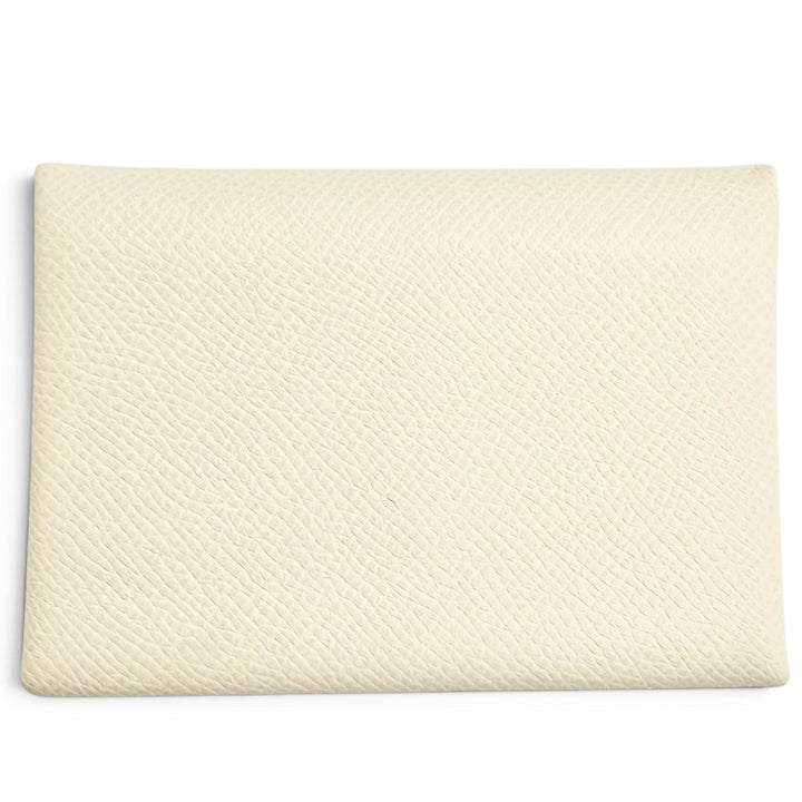 Great HERMES Coin case Calvi duo Compact wallet Epsom Leather Women