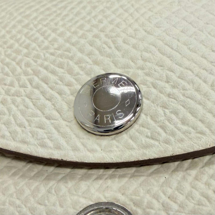 Great HERMES Coin case Calvi duo Compact wallet Epsom Leather Women