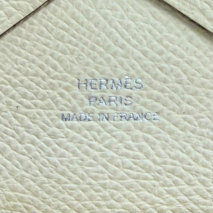 Great HERMES Coin case Calvi duo Compact wallet Epsom Leather Women