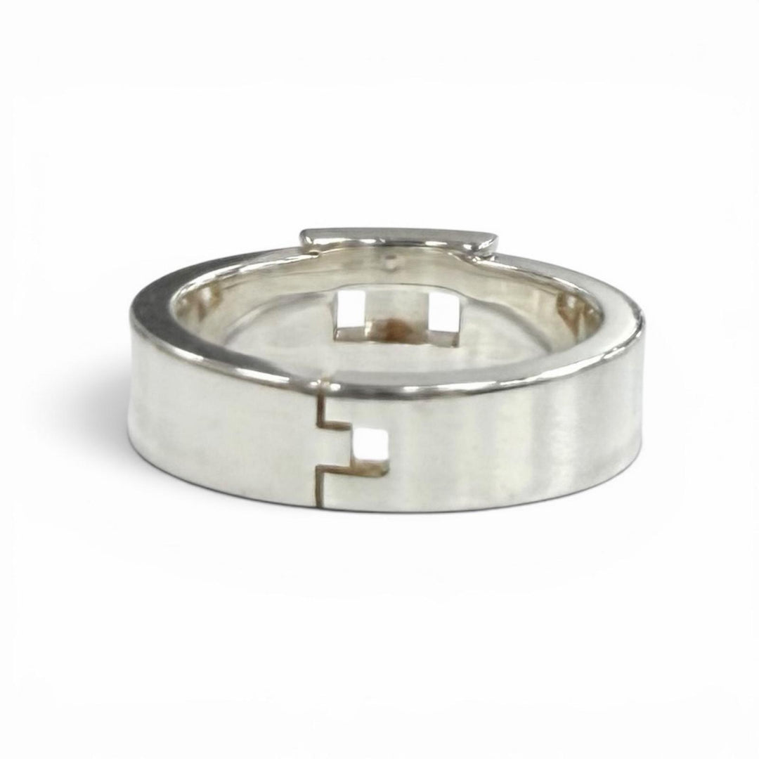 Great HERMES Ring ring Hercules H motif Silver AG925 Women 48