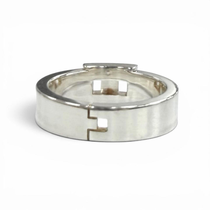 Great HERMES Ring ring Hercules H motif Silver AG925 Women 48