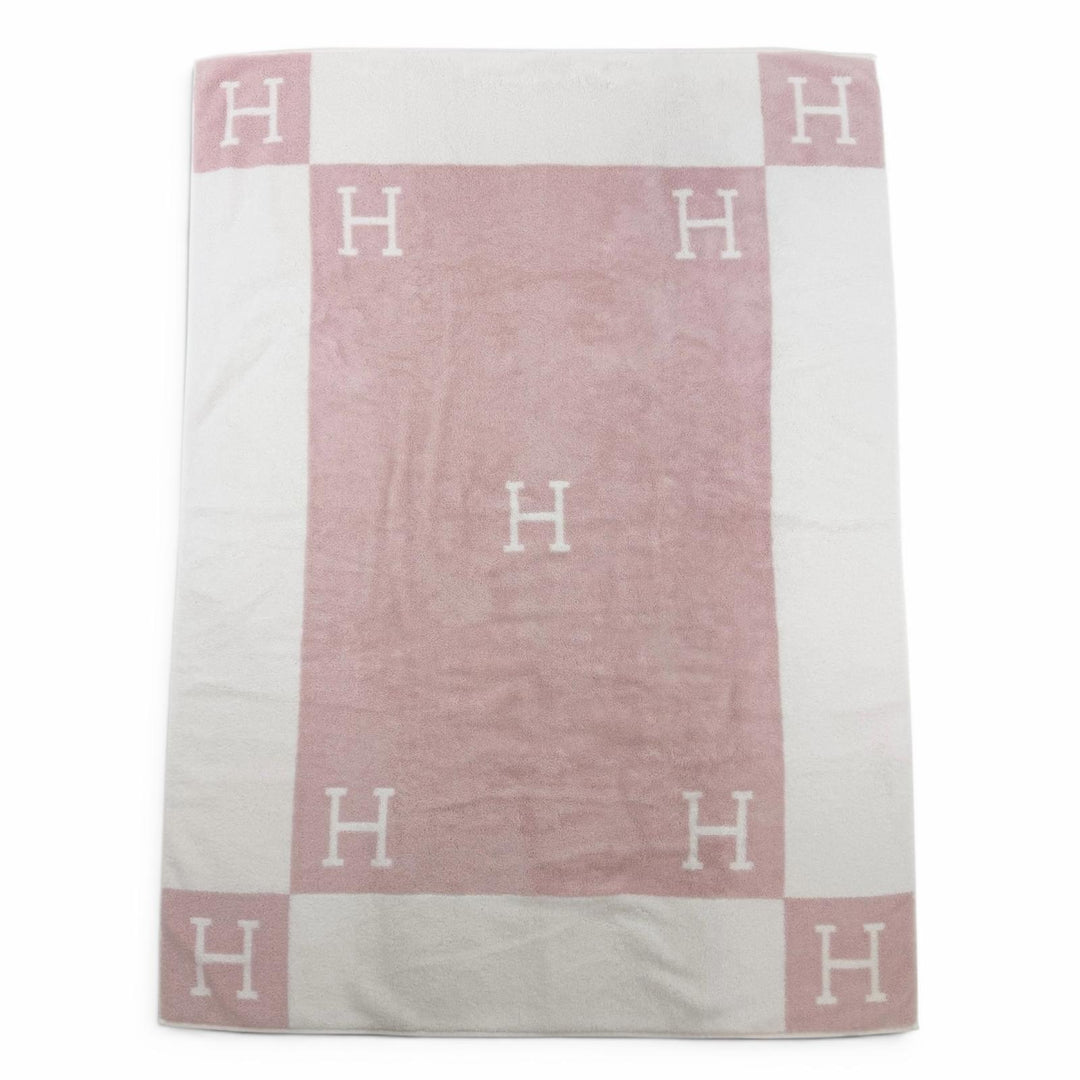 Excellent HERMES towel Avalon H pattern, around 120 x 34.6"" bath towel cotton