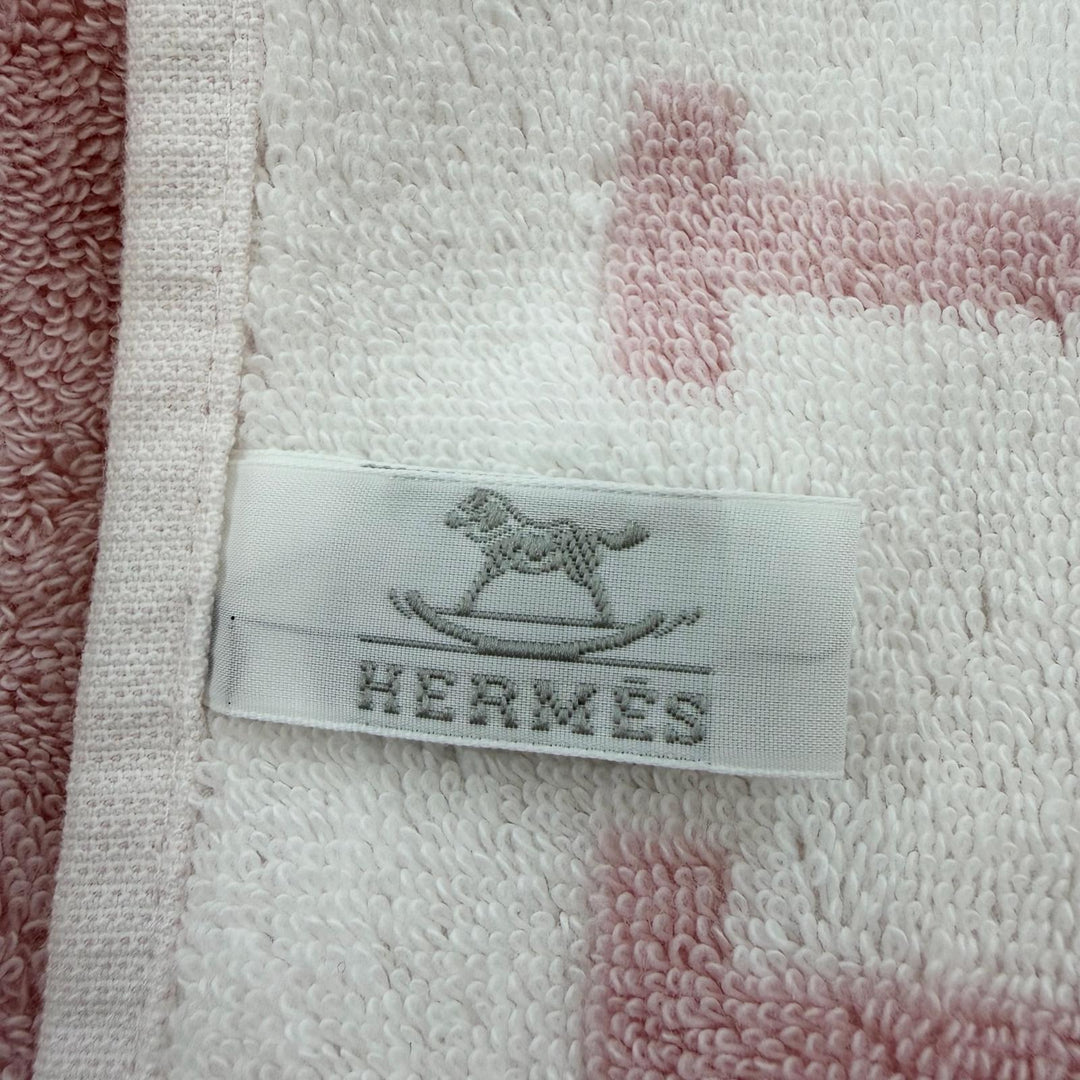 Excellent HERMES towel Avalon H pattern, around 120 x 34.6"" bath towel cotton