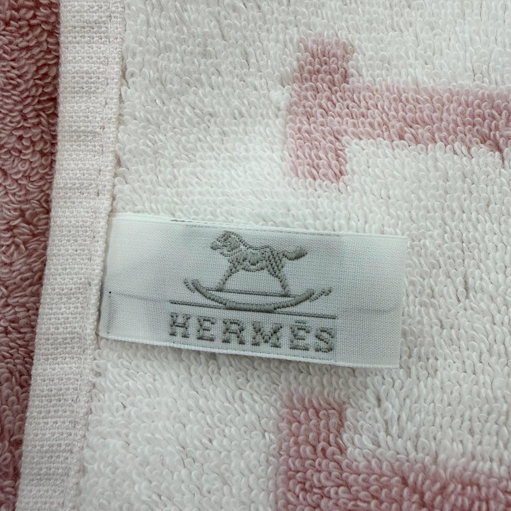 Excellent HERMES towel Avalon H pattern, around 120 x 34.6"" bath towel cotton