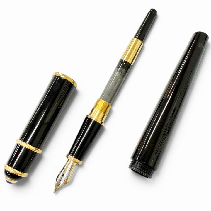 Great Cartier fountain pen Diabolo de Cartier Cap Type black 18K mens