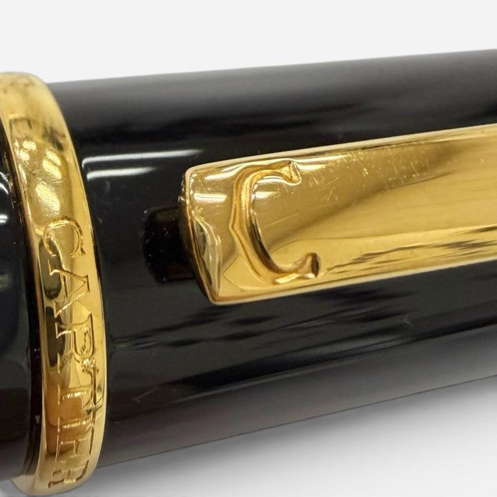 Great Cartier fountain pen Diabolo de Cartier Cap Type black 18K mens