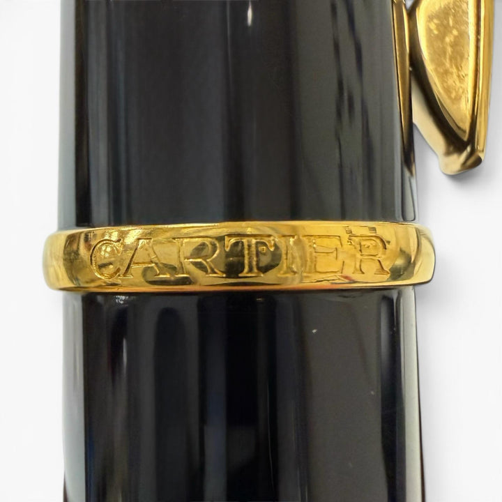 Great Cartier fountain pen Diabolo de Cartier Cap Type black 18K mens