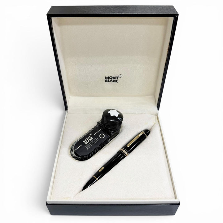 Excellent MONTBLANC fountain pen Meisterstück 149 pix White Star black 18K mens