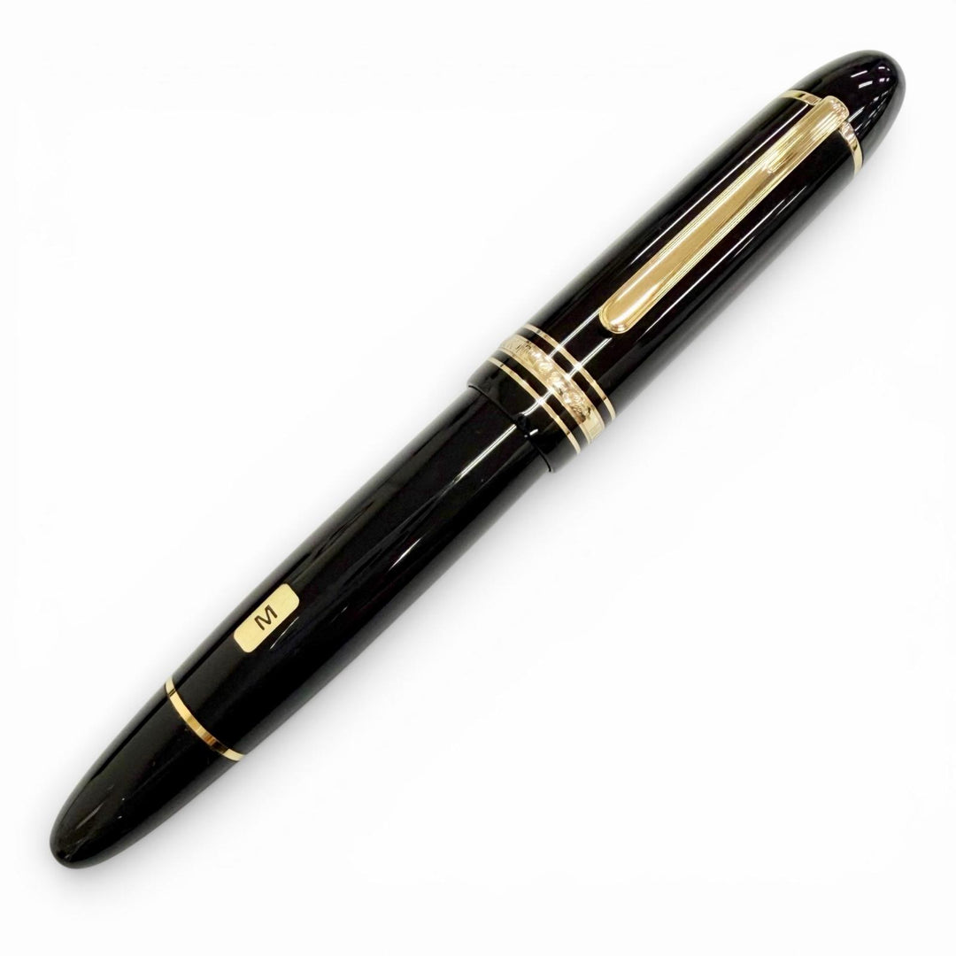Excellent MONTBLANC fountain pen Meisterstück 149 pix White Star black 18K mens