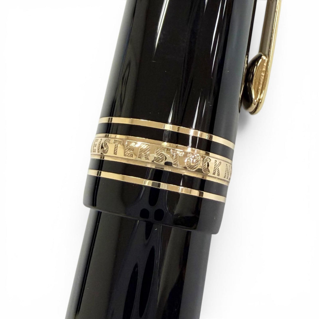 Excellent MONTBLANC fountain pen Meisterstück 149 pix White Star black 18K mens