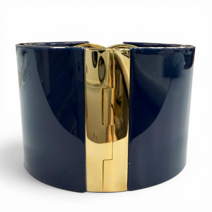Excellent GUCCI Bangle Interlocking G Navy mens L