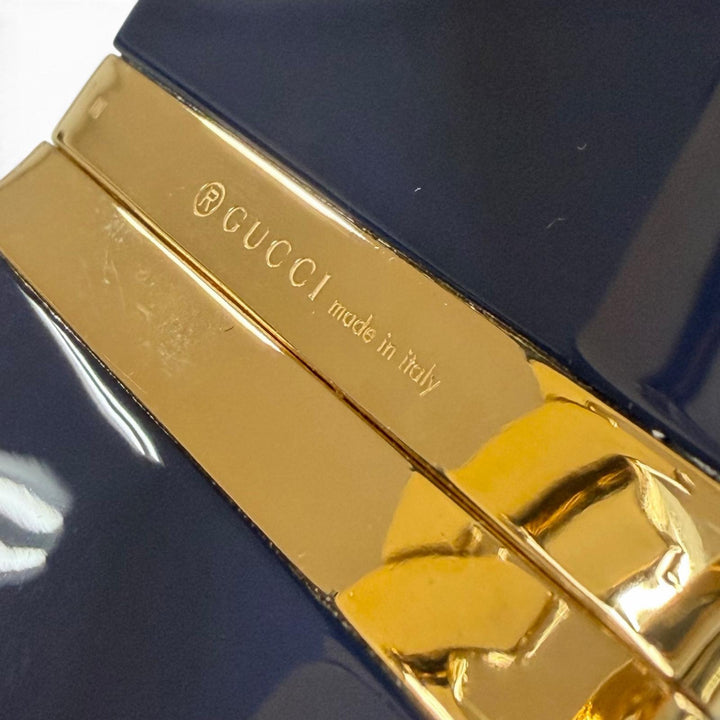 Excellent GUCCI Bangle Interlocking G Navy mens L