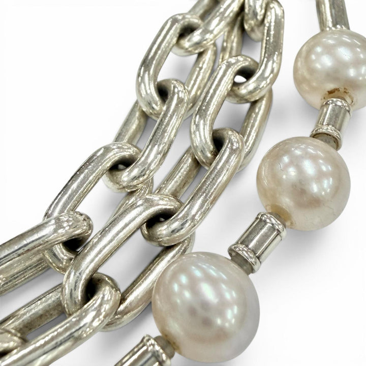 Great TIFFANY&Co. bracelet Pearl Rock Silver AG925 Women