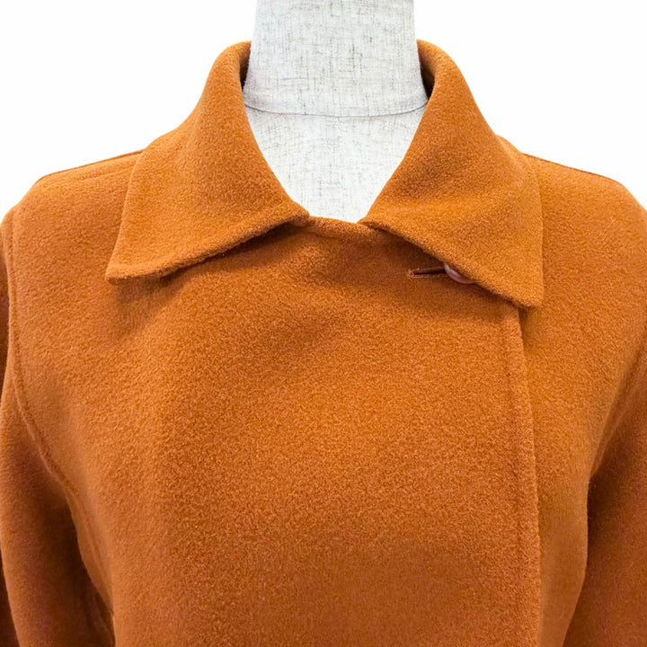 Excellent Max Mara Cucito Amano Angora Cashmere Blend Belted Wrap Coat 40