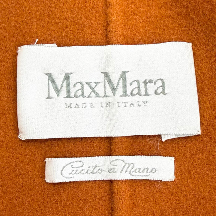 Excellent Max Mara Cucito Amano Angora Cashmere Blend Belted Wrap Coat 40