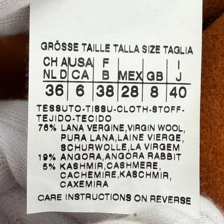 Excellent Max Mara Cucito Amano Angora Cashmere Blend Belted Wrap Coat 40