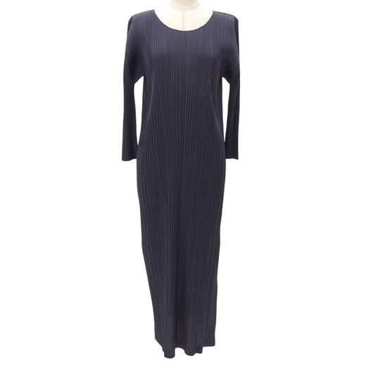 Excellent PLEATS PLEASE one piece Navy polyester Women 3 PP01-JH187