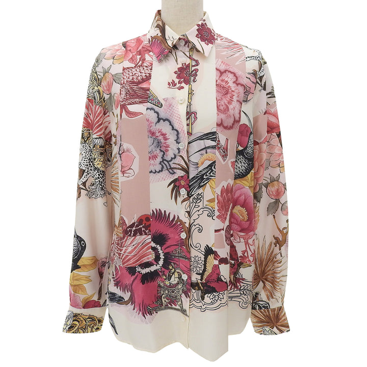 Excellent Salvatore Ferragamo Long sleeve shirt Multi silk Women 42