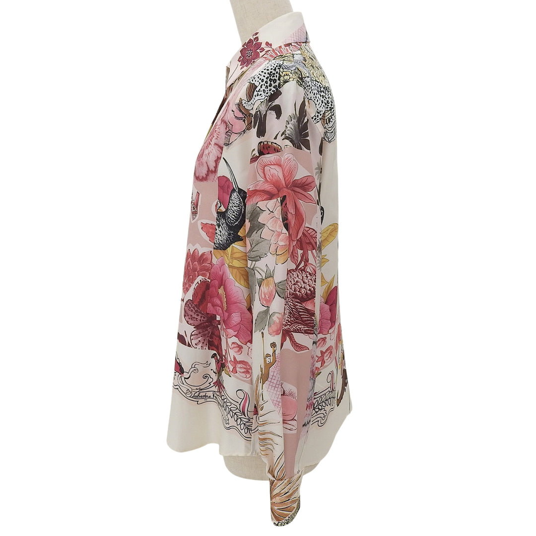 Excellent Salvatore Ferragamo Long sleeve shirt Multi silk Women 42