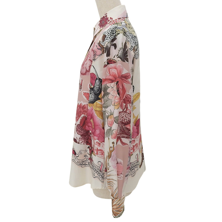 Excellent Salvatore Ferragamo Long sleeve shirt Multi silk Women 42
