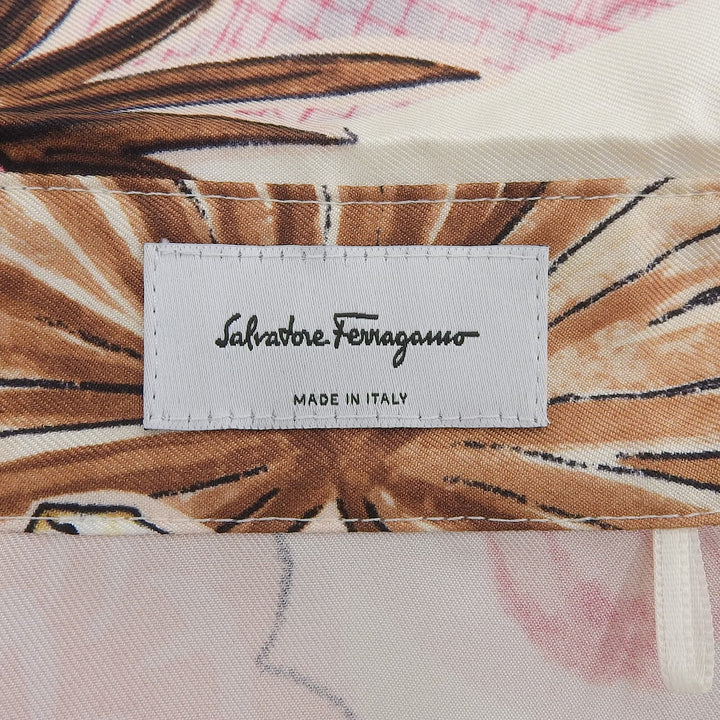 Excellent Salvatore Ferragamo Long sleeve shirt Multi silk Women 42