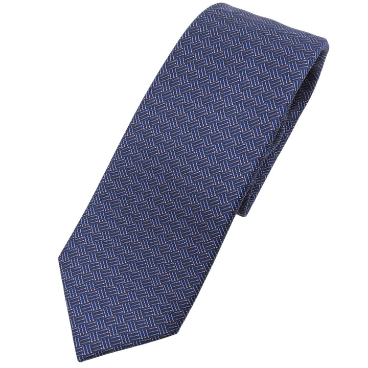 Pristine BVLGARI tie Overall handle black silk mens