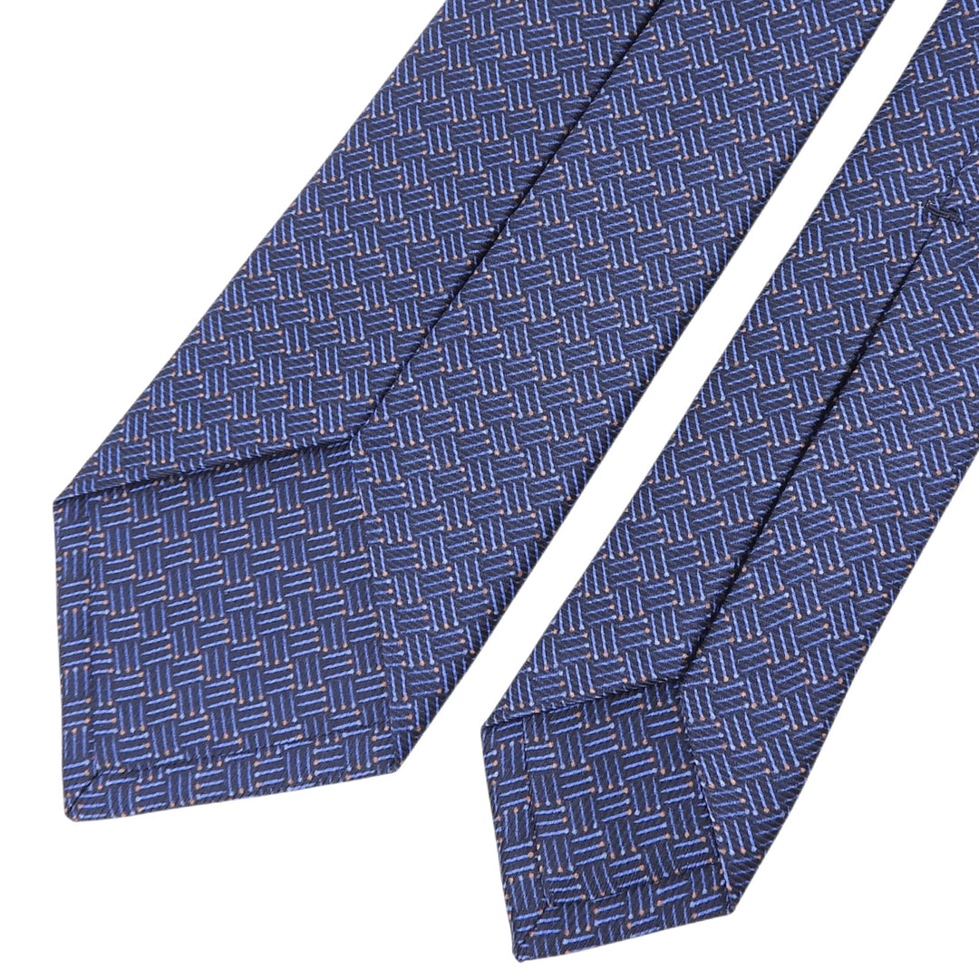 Pristine BVLGARI tie Overall handle black silk mens