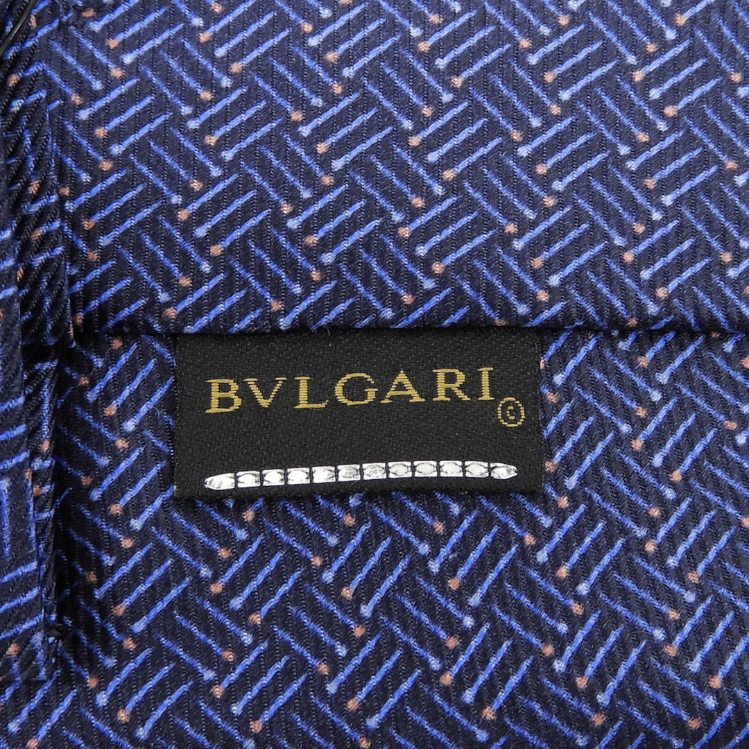 Pristine BVLGARI tie Overall handle black silk mens