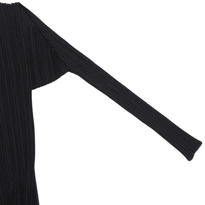 Great PLEATS PLEASE cardigan Open Front Long black polyester Women 2 PP05-JA001