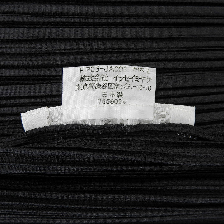 Great PLEATS PLEASE cardigan Open Front Long black polyester Women 2 PP05-JA001