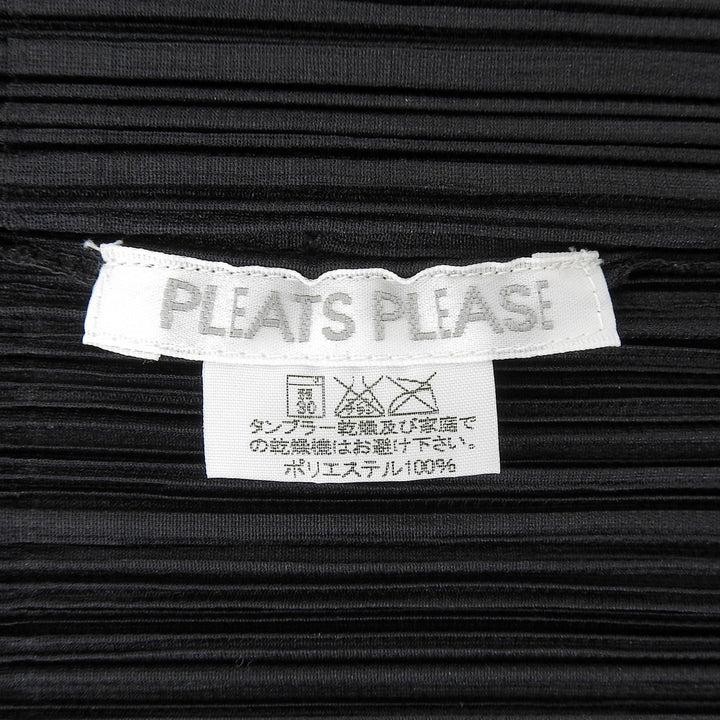 Great PLEATS PLEASE cardigan Open Front Long black polyester Women 2 PP05-JA001