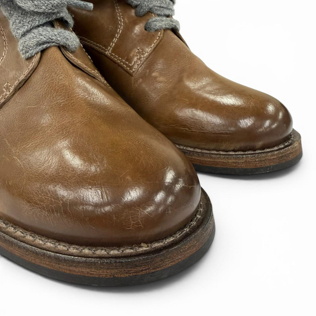 Excellent Brunello Cucinelli Knee-high boots switching Brown leather Women 38
