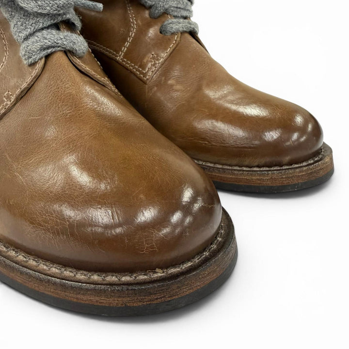 Excellent Brunello Cucinelli Knee-high boots switching Brown leather Women 38