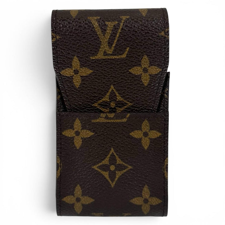 Excellent LOUIS VUITTON Cigarette case Etui Cigarette Brown Monogram M63024