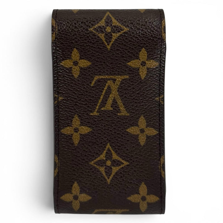 Excellent LOUIS VUITTON Cigarette case Etui Cigarette Brown Monogram M63024