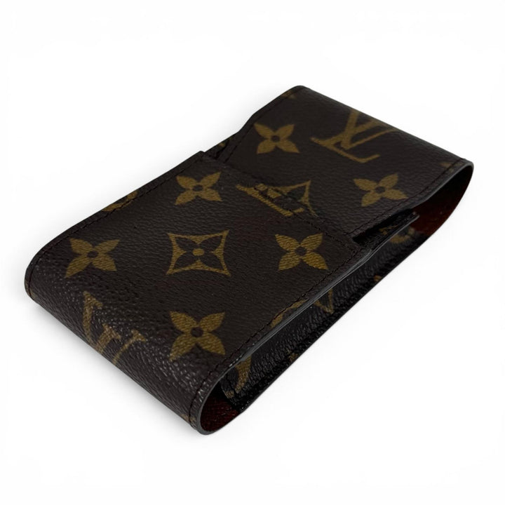 Excellent LOUIS VUITTON Cigarette case Etui Cigarette Brown Monogram M63024