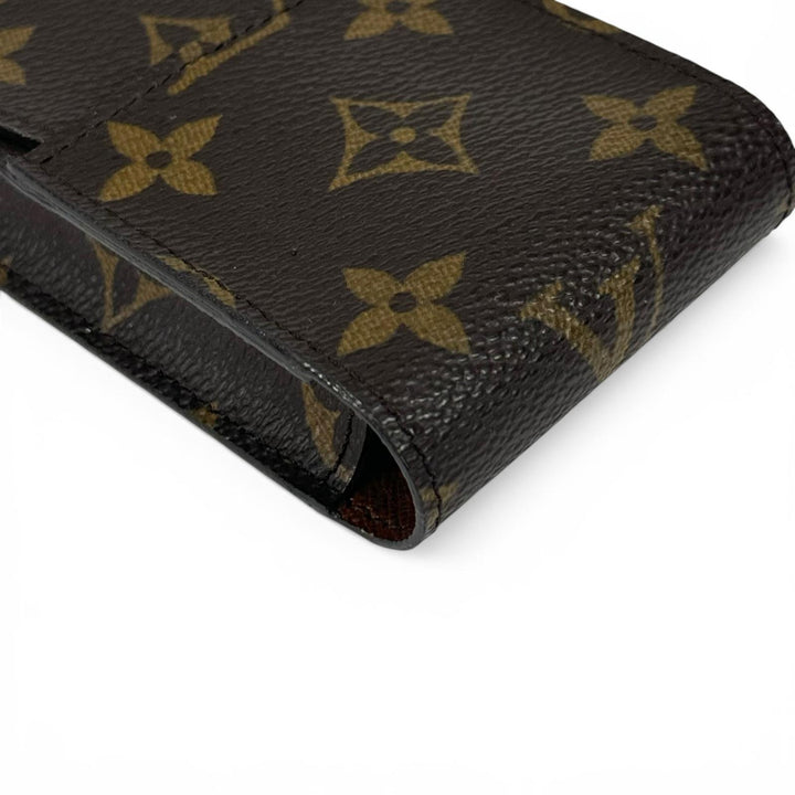 Excellent LOUIS VUITTON Cigarette case Etui Cigarette Brown Monogram M63024