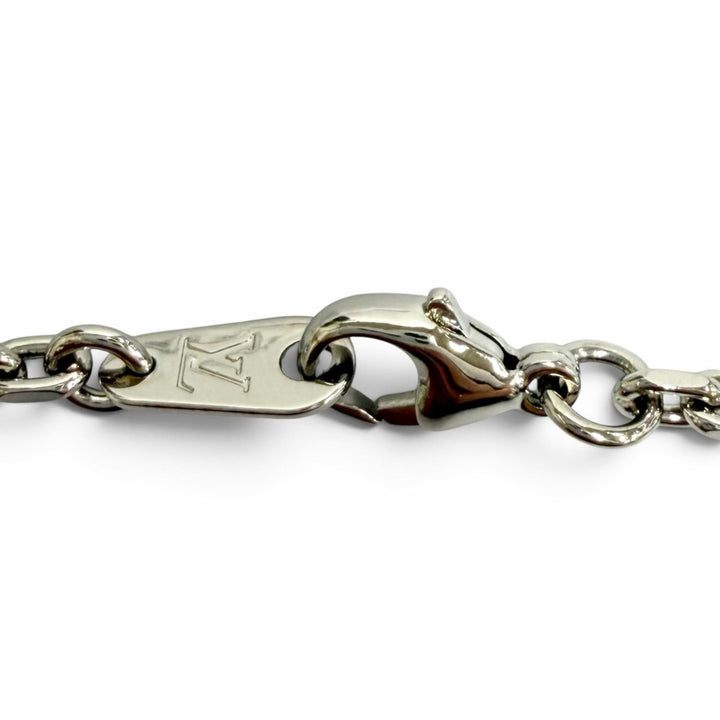 Excellent LOUIS VUITTON Necklace Chain LV Yours LV Logo Monogram Flower M02739