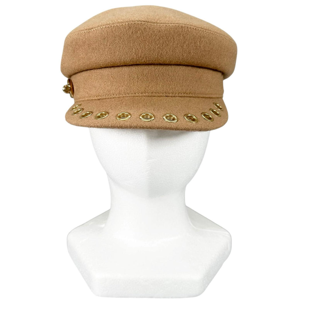 Excellent HERMES Casquette Vauban Sailor Camel wool Women 58