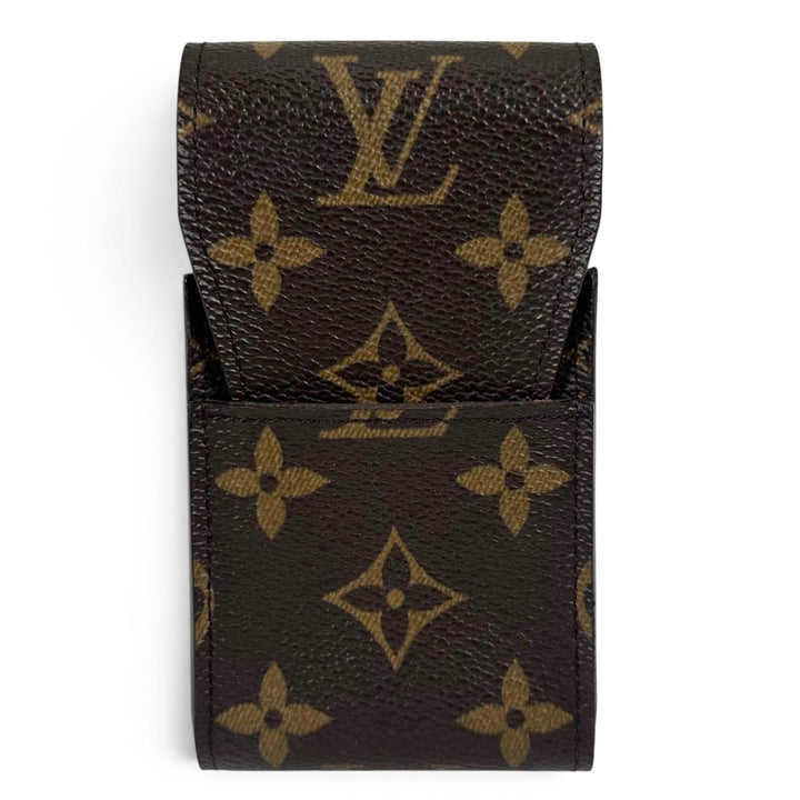 Excellent LOUIS VUITTON Cigarette case Etui Cigarette Brown Monogram M63024