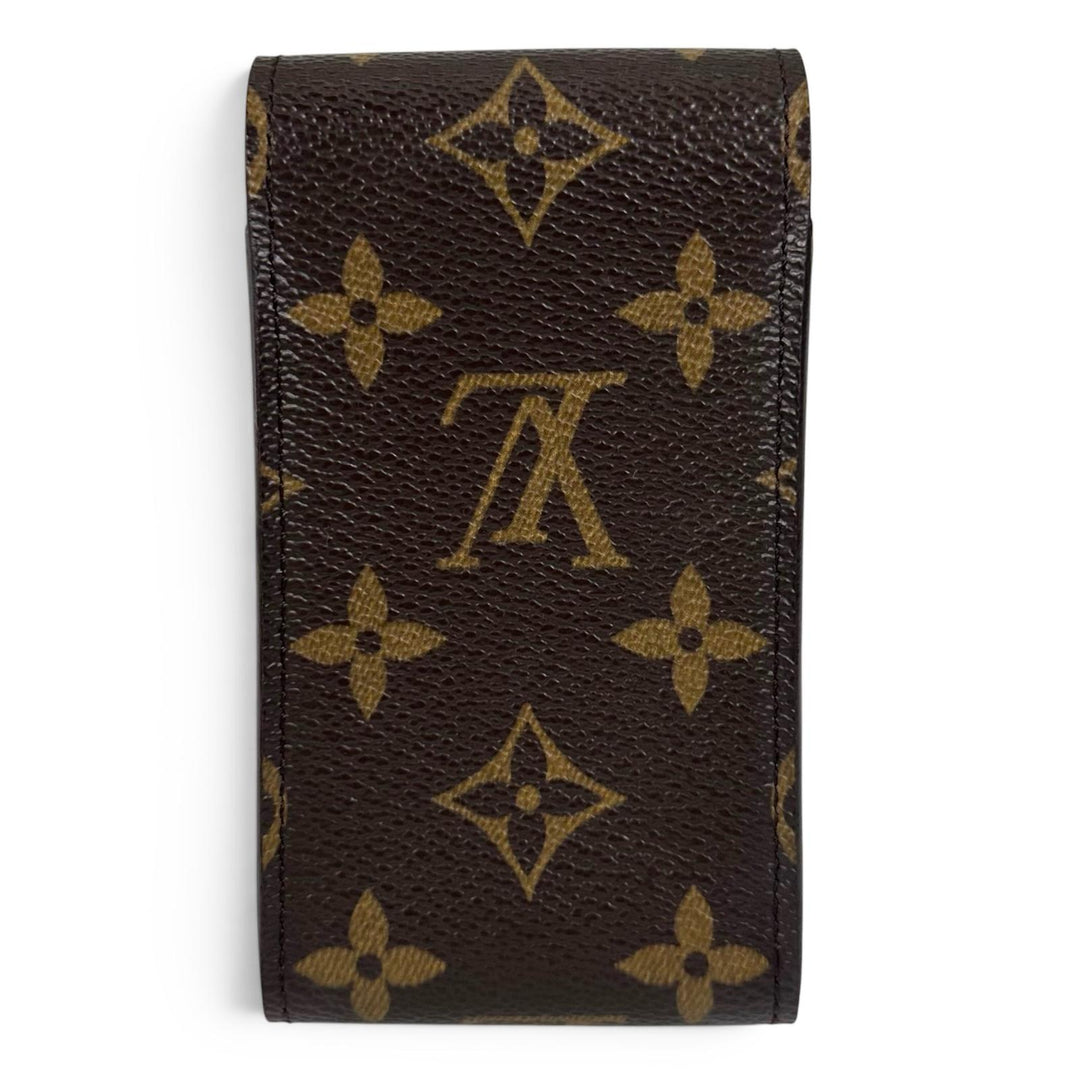 Excellent LOUIS VUITTON Cigarette case Etui Cigarette Brown Monogram M63024