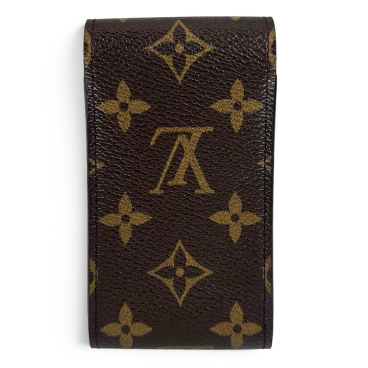Excellent LOUIS VUITTON Cigarette case Etui Cigarette Brown Monogram M63024